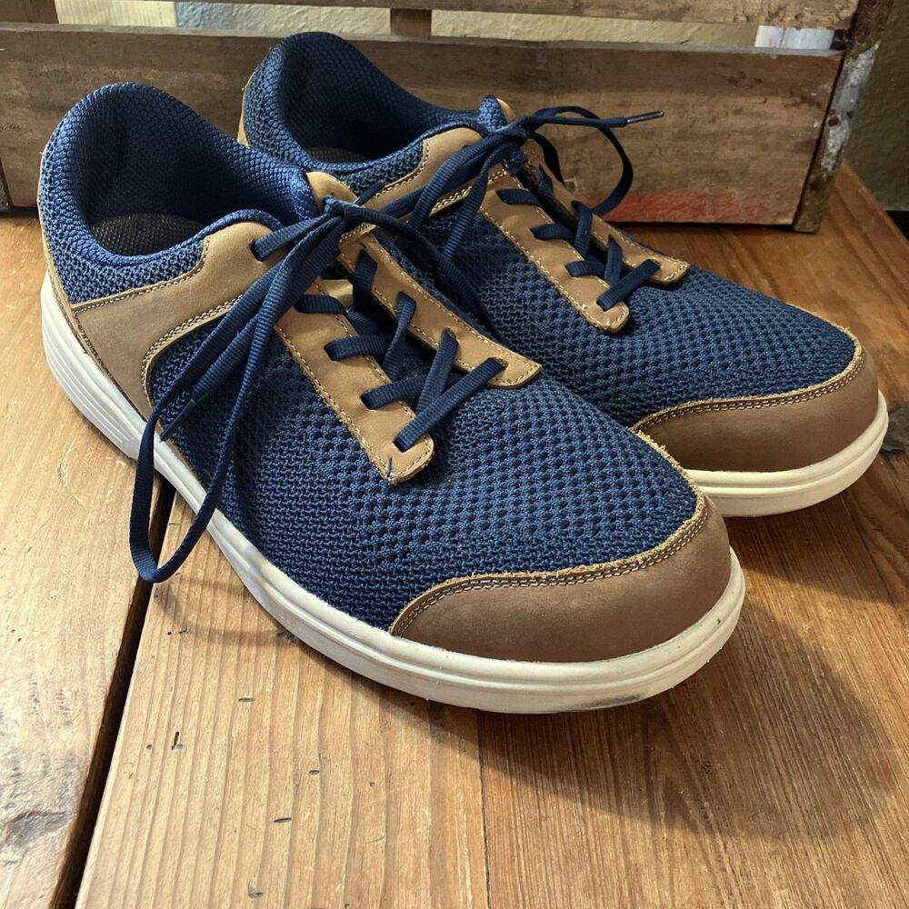 Orthofeet Tabor 20215 Shoes Mens 10.5 Blue Mesh Orthopedic Comfort Walking